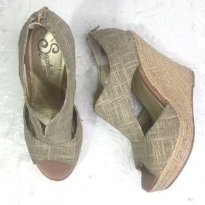 Seychelles Khaki Zip Back Espadrilles